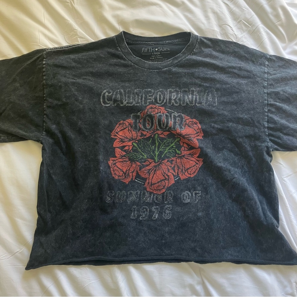 Fifth Sun over sized tee shirt White hemline
